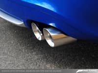 awe tuning 08-11 audi b8 a5 3.2l track edition exhaust system - quad 90mm slash cut silver tips 3020-42012