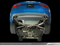 awe tuning 08-11 audi b8 a5 3.2l track edition exhaust system - quad 90mm slash cut silver tips 3020-42012