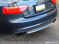 awe tuning 08-11 audi b8 a5 3.2l track edition exhaust system - quad 90mm slash cut black tips 3020-43012