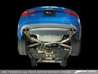 awe tuning 08-12 audi b8 s5 4.2l track edition exhaust system - polished silver tips 3020-42014