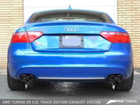 awe tuning 08-12 audi b8 s5 4.2l track edition exhaust system - diamond black tips 3020-43014