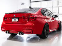 awe tuning 15-20 bmw f8x m3/m4 track edition catback exhaust - chrome silver tips 3020-42082