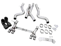 awe tuning 15-20 bmw f8x m3/m4 track edition catback exhaust - diamond black tips 3020-43087