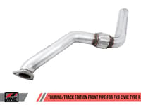 awe tuning 17-21 honda civic type r track edition exhaust w/front pipe & triple chrome silver tips 3020-52000