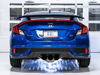awe tuning 17-20 honda civic si track edition exhaust w/front pipe & triple diamond black tips 3020-53010