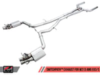 awe tuning 18-20 mercedes-benz w213 amg e63/s sedan/wagon switchpath exhaust system - for non-dpe cars 3025-31046