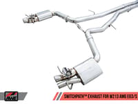 awe tuning 18-20 mercedes-benz w213 amg e63/s sedan/wagon switchpath exhaust system - for non-dpe cars 3025-31046