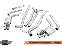 awe tuning 18-20 mercedes-benz w213 amg e63/s sedan/wagon switchpath exhaust system - for non-dpe cars 3025-31046