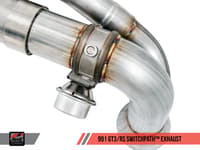 awe tuning 10-19 porsche 991 gt3 / rs switchpath exhaust - chrome silver tips 3025-32016
