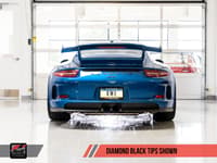 awe tuning 10-19 porsche 991 gt3 / rs switchpath exhaust - diamond black tips 3025-33016