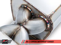 awe tuning 17-19 porsche 911 (991.2) carrera / s switchpath exhaust for pse cars - diamond black tips 3025-33018
