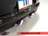 awe tuning 17-19 porsche 911 (991.2) carrera / s switchpath exhaust for pse cars - diamond black tips 3025-33018
