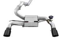 awe tuning 16-18 ford focus rs switchpath cat-back exhaust - diamond black tips 3025-33024