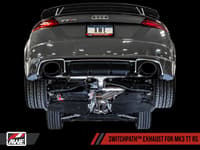 awe tuning 17-21 audi tt rs 2.5l turbo coupe 8s/mk3 switchpath exhaust w/diamond black rs-style tips 3025-33032