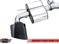 awe tuning 17-21 audi tt rs 2.5l turbo coupe 8s/mk3 switchpath exhaust w/diamond black rs-style tips 3025-33032