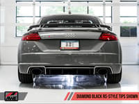awe tuning 17-21 audi tt rs 2.5l turbo coupe 8s/mk3 switchpath exhaust w/diamond black rs-style tips 3025-33032