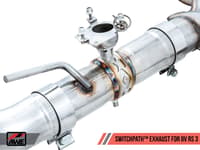 awe tuning 17-20 audi rs3 8v switchpath exhaust w/diamond black rs-style tips 3025-33034