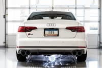 awe tuning 18-21 audi b9 s4 3.0t switchpath exhaust (resonated for perf. dp) 102mm - diamond blk tips 3025-43056