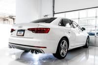 awe tuning 18-21 audi b9 s4 3.0t switchpath exhaust (resonated for perf. dp) 102mm - chrome silver tips 3025-42052