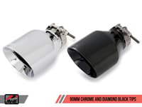 awe tuning 18-21 audi b9 s4 switchpath exhaust - non-resonated (silver 90mm tips) 3025-42034