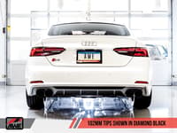 awe tuning 18-22 audi b9 s5 sportback 3.0t switchpath exhaust - diamond black 102mm tips 3025-43064
