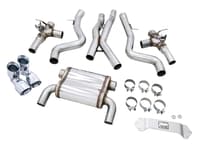 awe tuning 15-20 bmw f8x m3/m4 switchpath catback exhaust - chrome silver tips 3025-42070