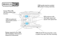 morimoto xb hybrid led headlights: ford f150 (18-20) (pair / asm) lf551