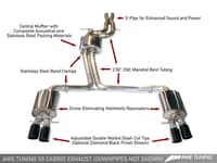 awe tuning 10-17 audi b8 / b8.5 s5 sportback touring edition exhaust - resonated - diamond black tips 3415-43016