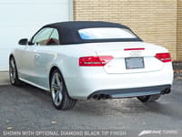 awe tuning 10-17 audi b8 / b8.5 s5 cabrio touring edition exhaust - non-resonated - diamond black tips 3415-43040
