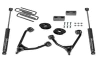superlift 14-18 chevy silv 1500 2wd 3.5in lift kit w/ alum/stamped steel control arms & rear shocks 3800