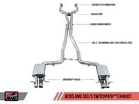 awe tuning 15-18 mercedes-benz w205 amg c63/s sedan track-to-switchpath conversion kit - non-dpe cars 3825-11012