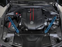 afe control 304 stainless steel front suspension strut brace blue - toyota gr supra (a90) 20-22 450-721003-l