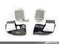 awe tuning audi 2.7t performance intercooler kit - w/carbon fiber shrouds 4510-11040