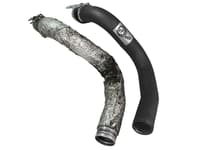 afe bladerunner intercoolers i/c tube 3in cold ford f-250/f-350 99-03 v8-7.3l - black 46-20099-b