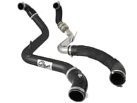 afe bladerunner 2.5in intercooler hot side tubes, 13-18 ford focus st 2.0l (t) *black* 46-20188-b