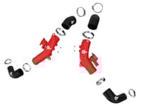 afe 2022 toyota land cruiser (j300) v6-3.5l (tt) bladerunner 2.5in aluminum hot charge pipe - red 46-20558-r