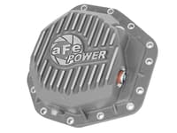 afe power street ser rear diff cover raw w/mach fin 2017-2021 ford diesel trucks v8-6.7l(td) dana m275-14 46-70350