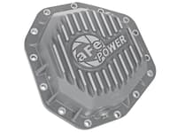afe power street ser rear diff cover raw w/mach fin 2017-2021 ford diesel trucks v8-6.7l(td) dana m275-14 46-70350
