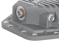 afe power street ser rear diff cover raw w/mach fin 2017-2021 ford diesel trucks v8-6.7l(td) dana m275-14 46-70350