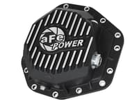afe power pro ser rear diff cover black w/mach fins 2017-2021 ford diesel trucks v8-6.7l(td) dana m275-14 46-70352