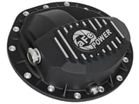 afe power pro series rear differential cover black w/machined fins 16-19 nissan titan xd(aam 9.5-14) 46-70362