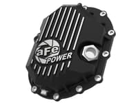 afe power 11-19 gm 2500-3500 aam 9.25 axle front differential cover black machined street series 46-71050b