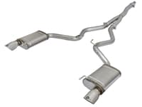 afe machforce xp exhausts cat-back ss-304 exh w/ polished tips 15-16 ford mustang ecoboost 2.3l (t) 49-33084-p