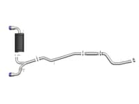 afe power takeda 2020-2022 toyota supra l6-3.0l (t) 3in-2.5in 304 ss cb exhaust blue flame tips 49-36043-l