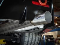 afe power takeda 2020-2022 toyota supra l6-3.0l (t) 3.5in 304 ss cb exhaust 4in brushed finish tip 49-36045-h