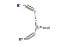 afe power takeda 06-13 lexus is250/is350 ss axle-back exhaust w/ blue flame tips 49-36055-l