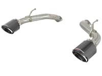 afe power takeda 2.5in 304 ss axle-back exhaust w/ carbon fiber tips 17+ infiniti q60 v6-3.0l (tt) 49-36133nm-c