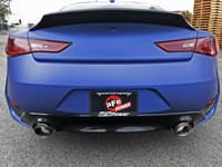afe power takeda 2.5in 304 ss axle-back exhaust w/ carbon fiber tips 17+ infiniti q60 v6-3.0l (tt) 49-36133nm-c