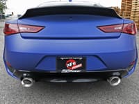 afe power takeda 2.5in 304 ss axle-back exhaust w/ polished tips 17-19 infiniti q60 v6-3.0l (tt) 49-36133nm-p