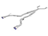 afe power takeda 2.5in 304 ss cb exhaust w/ blue flame tips 17-22 infiniti q60 v6-3.0l (tt) 49-36134nm-l